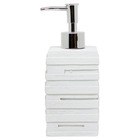 Kit Acessórios De Banheiro Lavabo 4 Peças Resina Pedras Branco