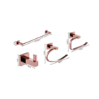 Kit Acessórios De Banheiro Lavabo 4 Peças Rose Gold Luxo IKAB