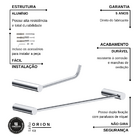 Kit Acessórios De Banheiro Lavabo Metal Alto Brilho 2030OR Or