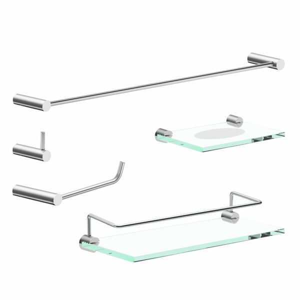 Kit Acessórios De Banheiro Metal Alto Brilho 2100OR Orion