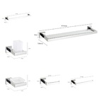 Kit Acessórios De Banheiro Polido Aço Inox - 6 Peças