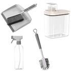 Kit Acessórios De Limpeza Lavanderia Flow Bege Pá De Lixo Bor