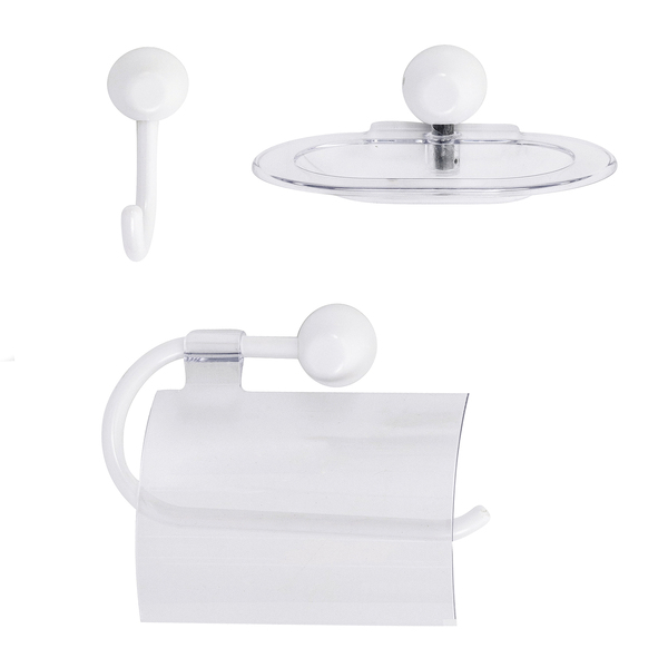 Kit Acessórios de Parede 3 peças JKSB3 Samba Branco Japi