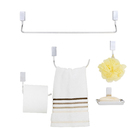 Kit Acessórios de Parede 5 peças em Metal Cromado Filipinas Sensea