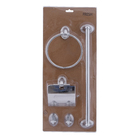 Kit Acessórios de Parede 5 peças em Metal Cromado Fresh Sensea