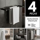 Kit Acessórios Duplo De Banheiro Metal Preto Fosco 2060OR Ori