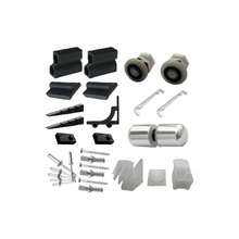 Kit Acessórios F1 Quadrado Cromado Box Banheiro Vidro Tempera