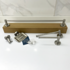 Kit Acessorios Inox Conjunto 5 Peças Toalheiro 60cm Papeleira