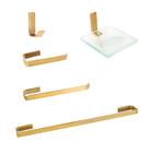 Kit Acessórios P/ Banheiro Aço Inox Dourado