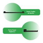 Kit Acessórios P/ Banheiro Quadrado Aço Inox Preto 4 Peças