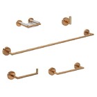 Kit Acessórios Para Banheiro 05 Peças Disco Red Gold Deca