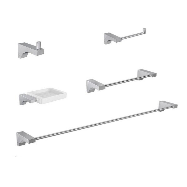 Kit Acessórios Para Banheiro 05 Peças Liv Cromado Deca