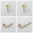 Kit Acessórios Para Banheiro 4 Peças Bronze Antigo