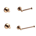 Kit Acessórios Para Banheiro 4 Peças Rose Brilhante