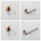 Kit Acessórios Para Banheiro 4 Peças Rose Brilhante