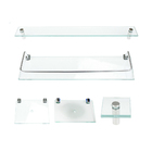 Kit Acessórios Para Banheiro 5 Peças Em Vidro - Sanit