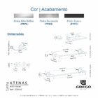 Kit Acessórios Para Banheiro 5 Peças Preto Fosco Atenas