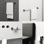 Kit Acessórios Para Banheiro 5 Peças Preto Fosco Atenas