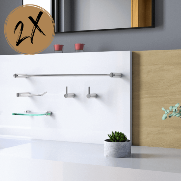 Kit Acessórios Para Banheiro (2 Kits) 10 Peças Slim 525ls2