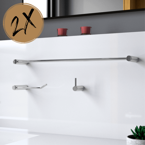 Kit Acessórios Para Banheiro (2 Kits) 6 Peças Slim 526ls2