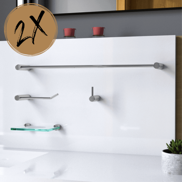 Kit Acessórios Para Banheiro (2 Kits) 8 Peças Slim 528ls2