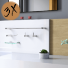 Kit Acessórios Para Banheiro (3 Kits) 15 Peças Slim 525ls3