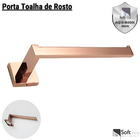 Kit Acessórios Para Banheiro Aço Inox 3 Peças Luxo Rose Gold