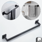 Kit Acessórios Para Banheiro Aço Inox 4 Peças Luxo Preto Fosco