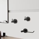 Kit Acessórios para Banheiro Athenas Inox e Metal Preto Fosco