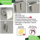 Kit Acessórios Para Banheiro Branco 4 Peças Master Slim Df