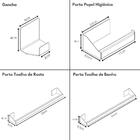 Kit Acessórios Para Banheiro Branco 4 Peças Master Slim Df