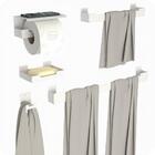 Kit Acessórios Para Banheiro Branco 5 Peças Elg