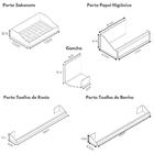 Kit Acessórios Para Banheiro Branco 5 Peças Master Slim Df