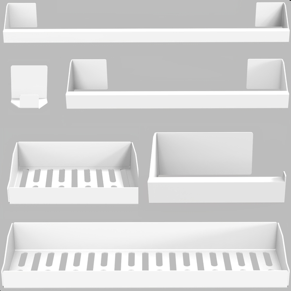 Kit Acessórios Para Banheiro Branco 6 Peças Master Slim Df