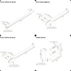 Kit Acessórios Para Banheiro Branco Empire 4 Peças