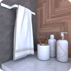 Kit Acessórios Para Banheiro Branco Empire 5 Peças