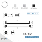 Kit Acessórios Para Banheiro Com Papeleira Preta Fosca