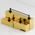 Kit Acessórios Para Banheiro Com Papeleira Preta Fosca