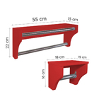 Kit Acessórios Para Banheiro Conjunto 2 Peças Porta Toalhas P