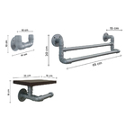 Kit Acessórios Para Banheiro Conjunto 3 Peças Porta Toalhas P