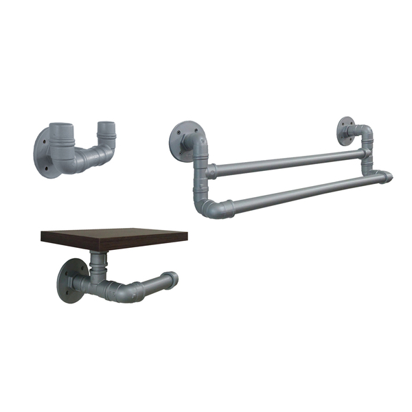 Kit Acessórios Para Banheiro Conjunto 3 Peças Porta Toalhas P