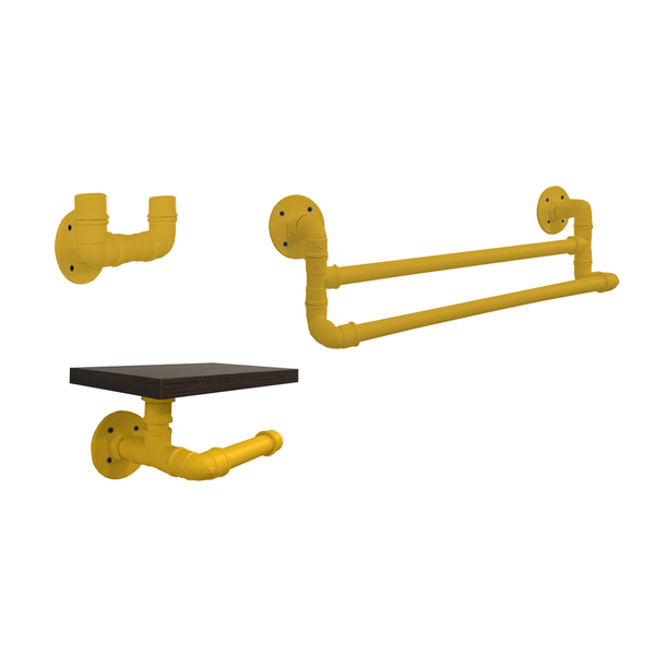 Kit Acessórios Para Banheiro Conjunto 3 Peças Porta Toalhas P