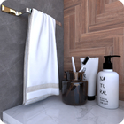 Kit Acessórios Para Banheiro Cromado Gold Empire 5 Peças