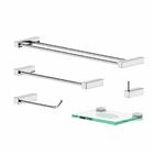 Kit Acessórios para Banheiro Cromado Polido Duplo 5 Peças 209