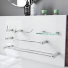 Kit Acessórios para Banheiro Cromado Polido Duplo 5 Peças 209