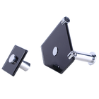 Kit Acessórios Para Banheiro De Vidro Preto 5 Peças