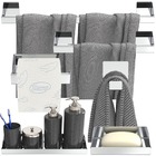 Kit Acessórios Para Banheiro Inox 6 Peças Master Slim Df