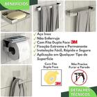 Kit Acessórios Para Banheiro Inox Adesivo 5pçs Elg