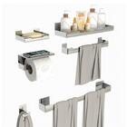 Kit Acessórios Para Banheiro Inox Adesivo 6pçs Elg