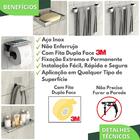 Kit Acessórios Para Banheiro Inox Com Adesivo 6 Peças Elg
